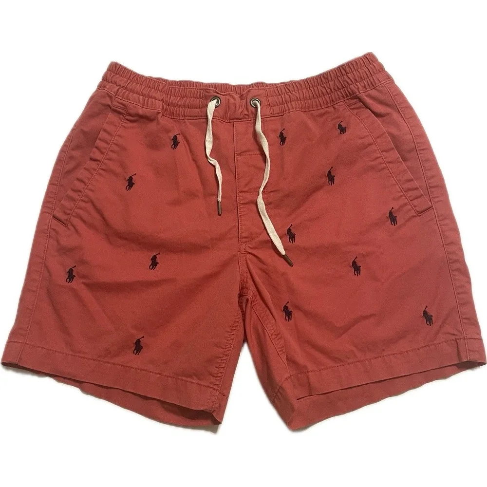 Polo Ralph Lauren Multi-Pony Drawstring Shorts - Red - Men's Small 2018